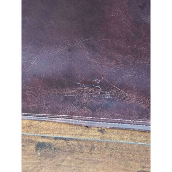 Levinson Leather Goods X-Large Stone Buffalo Leather Briefcase - Picture 11 of 11